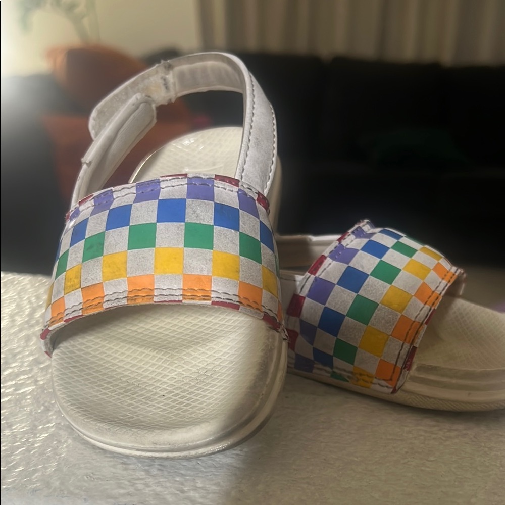Vans Colorful Checkered Kids Sandals